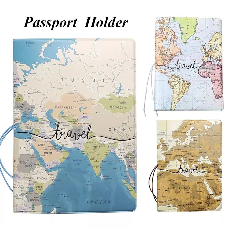 Capa para Passaporte Mapa Mundi