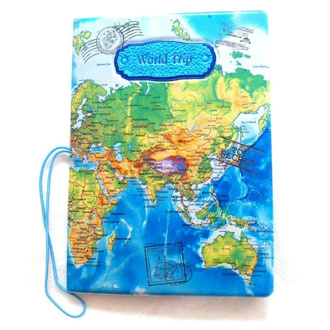 Capa para Passaporte Mapa Mundi