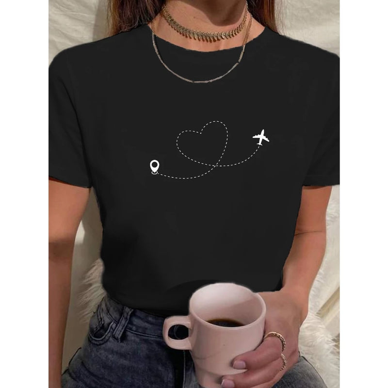Camiseta Feminina Babylook "Amo Viajar"