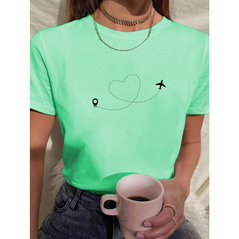Camiseta Feminina Babylook "Amo Viajar"