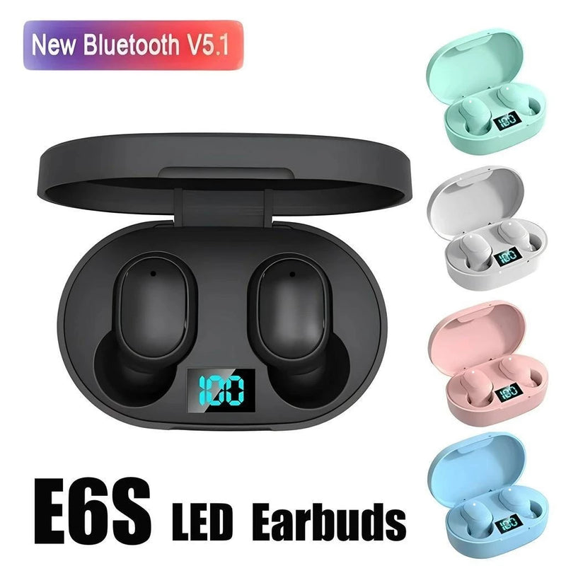 Fones de Ouvido TWS E6S Bluetooth 5.2