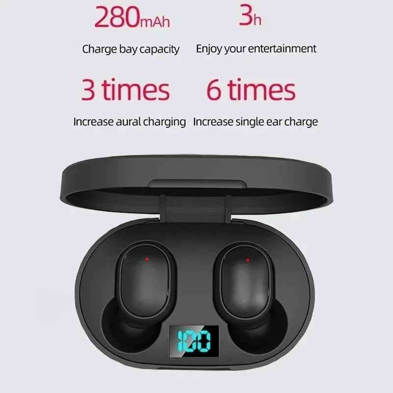 Fones de Ouvido TWS E6S Bluetooth 5.2