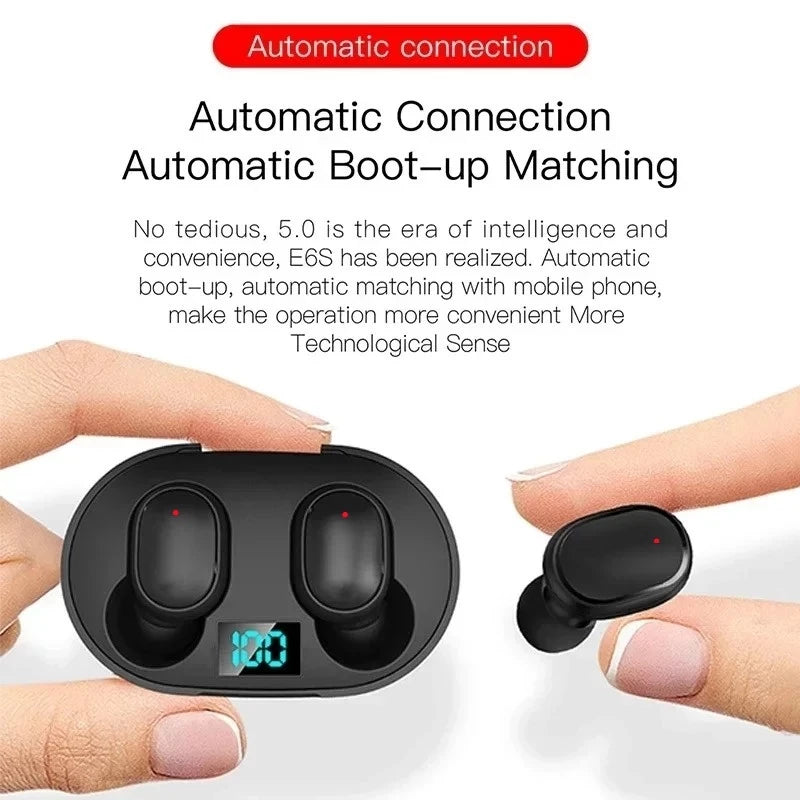 Fones de Ouvido TWS E6S Bluetooth 5.2