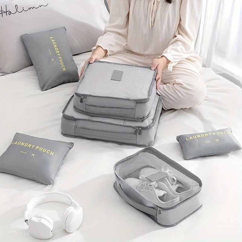 Kit Organizador de Mala para Viagem com 6 Bolsas
