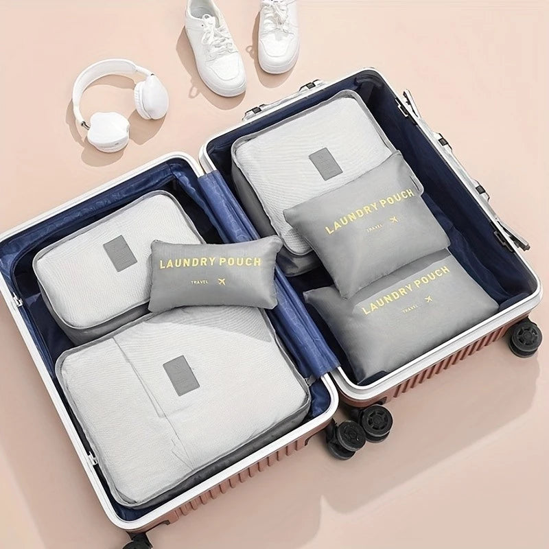 Kit Organizador de Mala para Viagem com 6 Bolsas